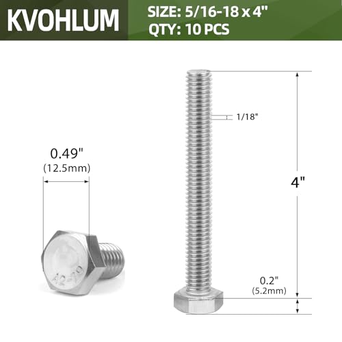 Pernos de accionamiento hexagonal externo 5/16 para solucionar holguras en estructuras 2