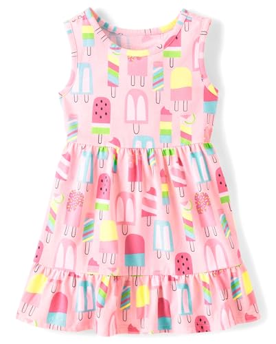 Image of The Children's Place Baby-Girls and Toddler Tiered Dress, Short Sleeve