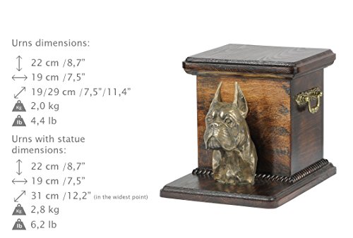 Urne chien Boxer Art-Dog pour conserver les cendres en sécurité chez soi - 4