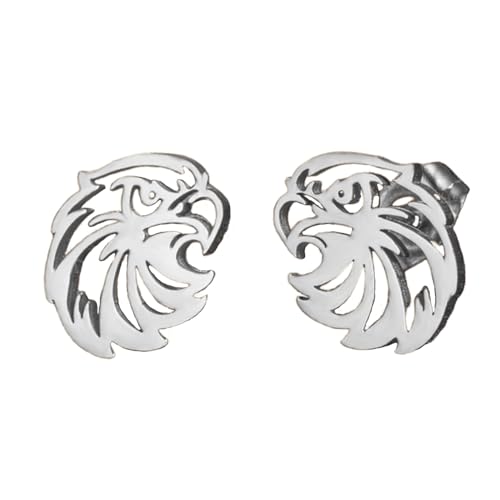 Minimalist Eagle Small Stud Ear Stainless Steel for Men Women Cute Punk Animal Cartilage Pierced Hypoallergenic Tiny Huggie Slee