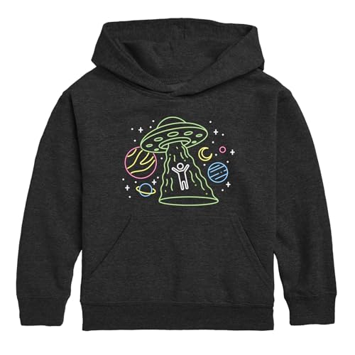 Instant Message - Ufo In The Sky - Toddler and Youth Pullover Fleece Hoodie