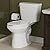 Simple Project 17.1" Extra Tall Toilets, 2-piece High Toilets For Seniors And Disabled - 12'' Rough-in Toilet Bowl With Comfort Chair Seat & 1.28 Gpf Siphonic Flush - White