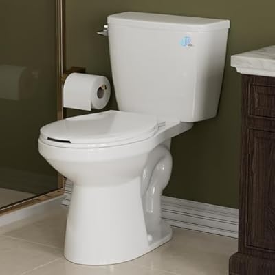 Simple Project 17.1" Extra Tall Toilets, 2-piece High Toilets For Seniors And Disabled - 12'' Rough-in Toilet Bowl With Comfort Chair Seat & 1.28 Gpf Siphonic Flush - White