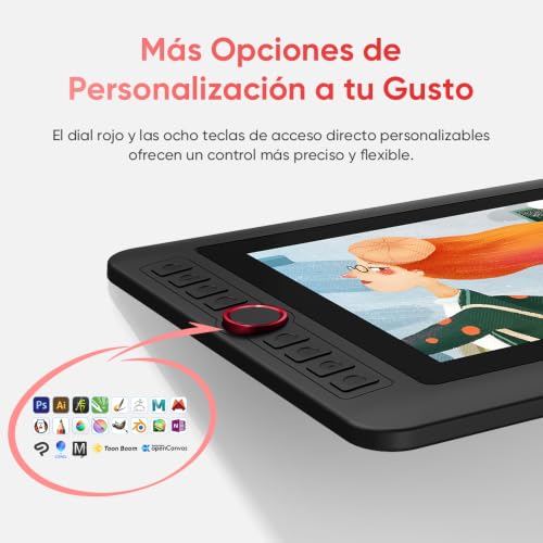 Tableta gráfica con pantalla de 11.6" XPPen Artist 12 Pro Lite con 8192 niveles y dial 4