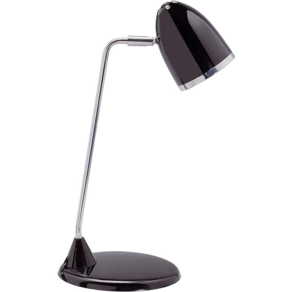 MAUL Lampa biurkowa LED MAULstarlet czarna metalowa regulowana E27 | przyjemne ciepłe światło 3000 K, stabilna podstawa, obrotowa i uchylna głowica, styl retro do biurka