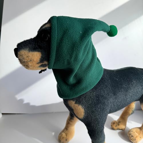 BT Bear Dog Hat, Soft Warm Fleece Dog Ears Cover, Green, M, Medium - Image 4