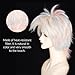 Miss U Hair Short Straight Blonde Wig with Blue Pink Strands Highlight Weird Costume Wig for Women Party