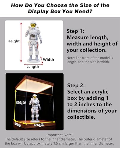 Vitrine acrylique grande taille boîte de présentation pour miniature LED