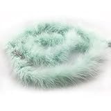 Material: Truthahn-Federboa. 1 Stück gefärbte flauschige Federboa mit 182,9 cm Länge von Celine Lin mit Truthahn-/Marabu-Federn für Party, als Kostüm, als Schal, zur Hochzeit, als Raumdekoration. Light mint green