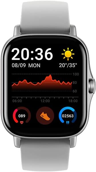 GT20 Smart Watch, Fitness Tracker 1.69" Digital Screen Fitness Watch with Heart Rate Sleep and Step Counter Smartwatch for Men Women Activity Trackers IP67 Waterproof Sports for iOS Android SILVER