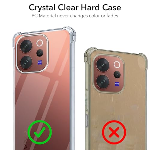 Image of Jkobi Shockproof Crystal-Clear Back Cover for Vivo V70 | Vivo V70 Elite 5G (Anti Yellow Case | Drop & Camera Protection | Hard Polycarbonate)