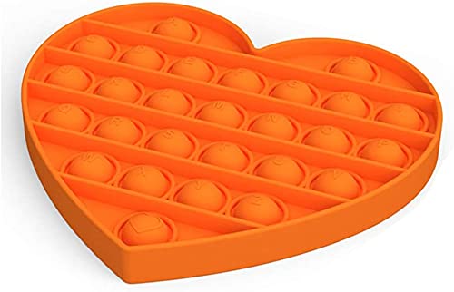 Chigy Wooh Pop It Game,Push Pop Fidget Toy,Special Needs Autism,Stress Buster Toys for Kids, Adult and All Age Groups, Tension Reducing Toy (Heart-Orange) (B096BL8BTX) Amazon Price History, Amazon Price Tracker
