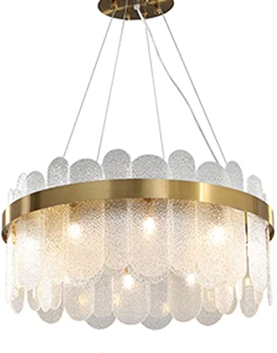 Lustre en verre moderne blanc pour éclairage de salon et salle à manger