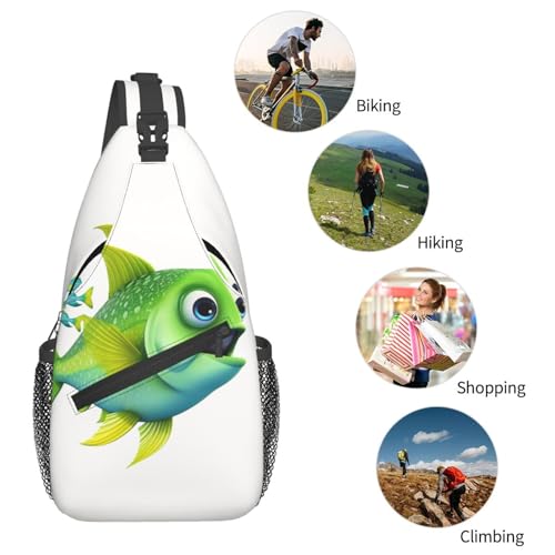 Bolso Cruzado Deportivo Negro para Hombre y Mujer miniatura 6