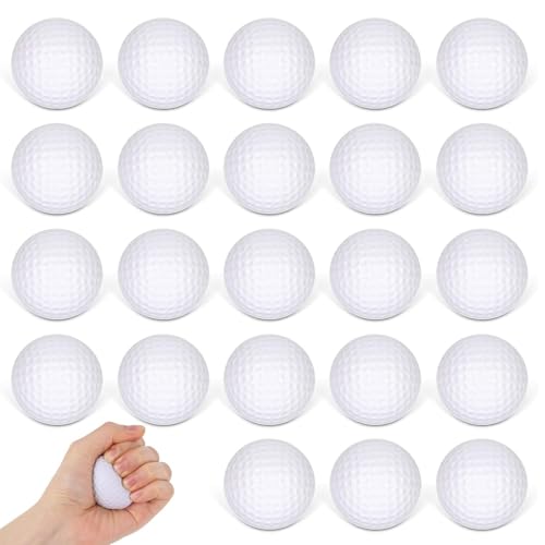 Lovestown 24Pcs Golf Stress Ball, Foam Practice Balls, Party Decorations, White Squeeze Balls For Kids, Indoor Outdoor Party Favors