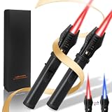 Lamsen Lightsaber Torch Lighter 2 pack – Butane Refillable Kitchen Torch, Adjustable Flame Torch, Windproof Blow Torch, Safety Lock, BBQ, Brulee, Cooking – Unique Gift for Fest(Gas Not Included)