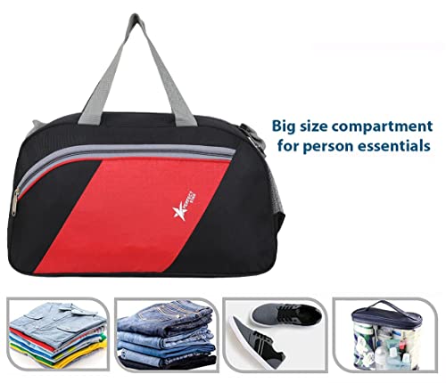 Image of PERFECT STAR 40L Duffle Bags for travellings | Carry Bag for Women Travel | Bag for travellin | Travel Bag for man | Luggage Bags for Women (Black RED)