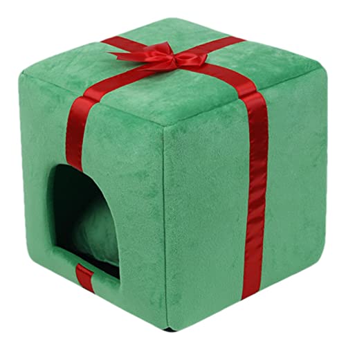 Cuccia di Natale per Gatti e Cani, Letto per Animali Domestici Con Cuscino Rimovibile, Lavabile, Imbottito