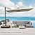 Grand patio PLUTO 10x13 FT Patio Umbrella without Base, Acrylic Outdoor Cantilever Aluminum Umbrella, Black Pole
