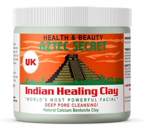 Aztec Secret Indische Heilerde-Maske, 454g - Die stärkste Gesichtsmaske der Welt - Gegen Mitesser, Aknebehandlung, Detox-Gesichtsmaske, Porenverkleinerer, Tiefenreinigung, Natürliche Bentonit-Tonerde
