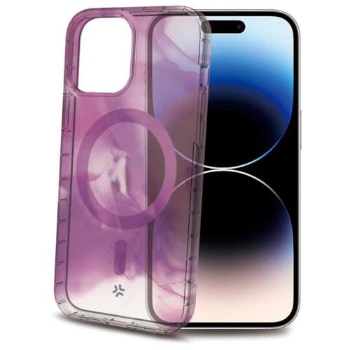 Coque violet transparent iPhone 15 Pro Celly silicone rigide - 2