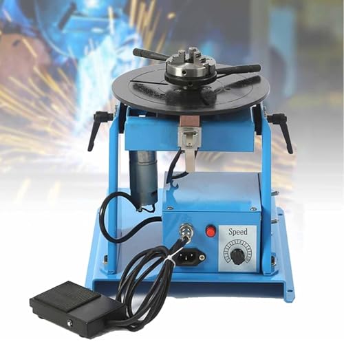 Posicionador de soldadura giratorio portátil, capacidad de 10 kg con interruptor de pie, velocidad variable de 2 a 16 RPM para una fabricación precisa de tuberías y bridas