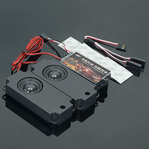 Speakers Motor Sound Simulator 10 Sound Effect Two Speakers Accelerator Linkage Engine Sound Group for 1/10 RC Crawler W2