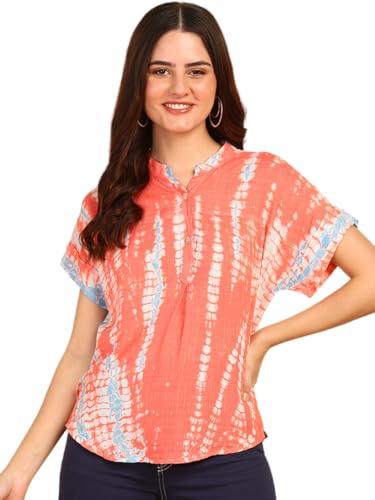 Image of Maaesa Hand Dyed Rayon Top for Women