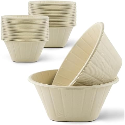 Green Earth, 27 oz, 125-Count, Compostable Bowls, Natural Bamboo Fibers, Everyday Tableware - Biodegradable Disposable Round Shape Microwave-Safe Gluten-Free Eco-Friendly Cover