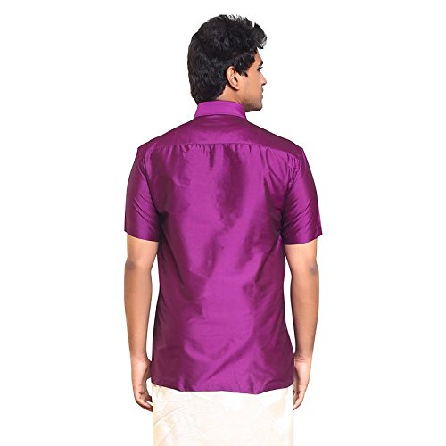 Image of THANGAMAGAN MENS SHIRT D MEGENTA SIZE 44