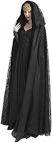 Gothic Priestess Lace Coat Steampunk Holloween Womens Costume Cape