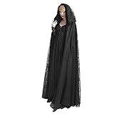 Gothic Priestess Lace Coat Steampunk Holloween Womens Costume Cape