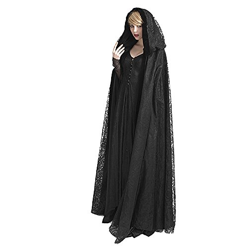 Gothic Priestess Lace Coat Steampunk Holloween Womens Costume Cape #TOP3
