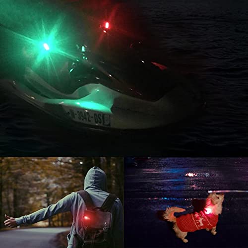 6Pcs Navigation Lights For Boats Kayak, Led Safety Light, 3 Types Flashing Mode, Easy Clip-On Kit For Boat Bow, Stern, Mast, Paddles, Pontoon, Kayaking Accessories, Yacht, Bike Tail, Red Green White #TOP7