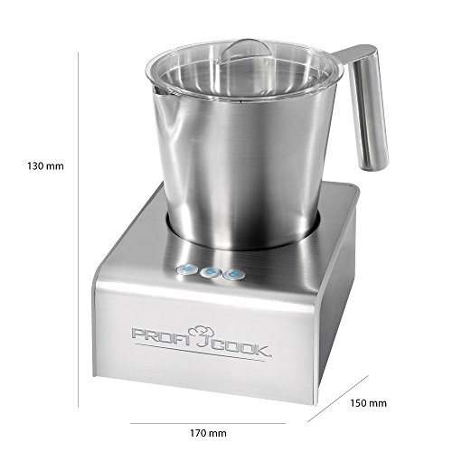 ProfiCook® Espumador de leche con función frío y calor | Espumador de leche eléctrico con 6 funciones | aprox. 500 ml de espuma | carcasa de acero inoxidable | PC-MS 1032 - Imagen 7
