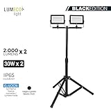 Marca: edp Edp 70319 Foco Proyector Led con Tripode 2 X 30W, 6400K, 2 X 2000 Lumens, Negro