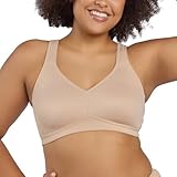 Leading Lady, The Claire Bügelloser BH, doppellagige Mikrofaser, volle Abdeckung, verstellbare gepolsterte Träger, BHs für Damen, Sand, 110A