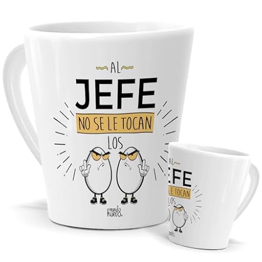 Taza Jefe | Taza de Cerámica con Frase Jefe y Dibujo | Al jefe no se le tocan los... | Taza Conica 350 ml | Regalo Original Navidad para Jefe Especial | Taza de Café, Té e Infusiones | Ya disponible en tu tienda friki favorita! En mundofriki.es! Taza Jefe | Taza de Cerámica con Frase Jefe y Dibujo | Al jefe no se le tocan los... | Taza Conica 350 ml | Regalo Original Navidad para Jefe Especial | Taza de Café, Té e Infusiones | Ya disponible en tu tienda friki favorita! En mundofriki.es!