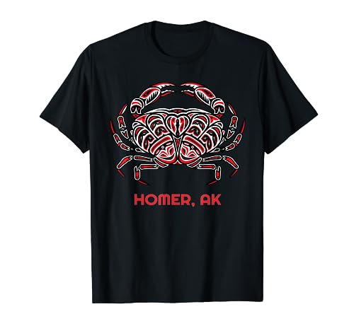 Homer Alaska Dungeness Crab Fisherman Native American Indian T-Shirt Homer Alaska Dungeness Crab Fisherman Native American Indian T-Shirt