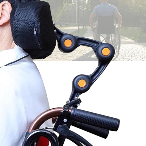 TAYTHI高齢者用車椅子ネックサポート、車椅子調節可能ヘッドレストネックサポート枕、車椅子ヘッドレストバックレスト、車椅子アクセサリー、旅行用椅子調節可能ネックサポートヘッドレスト (A)