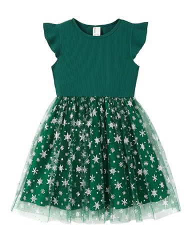Image of PATPAT Girl's Tulle Dress Tutu Party Birthday Poster Formal Fancy Flower Princess Dresses