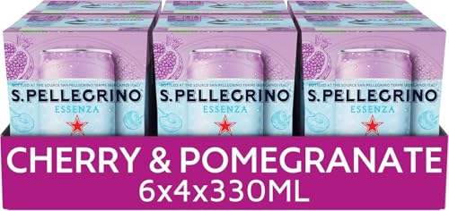 San Pellegrino Essenza Sparkling Water Cherry & Pomegranate Lightly Flavoured 24x330ml