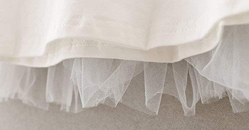 GSVIBK Toddler Tutu Dress Long/Sleeveless Baby Girl Cotton Tulle Dresses Infants Sundress Summer 2Years White 9440 - Thumbnail 6