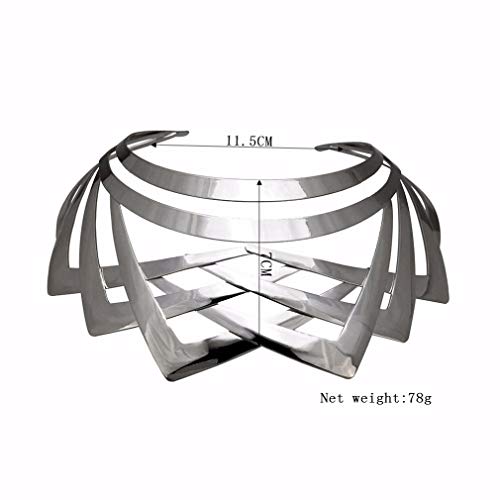 YAZILIND Alloy Choker Simple Statement Short Necklace Choker Collar Bib Fashion Costume Jewelry2