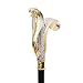 White Golden Cobra Head Fashion Walking Stick Decorative Walking Stick Cospaly Vintage Fashionable Walking Cane Crosier 93cm