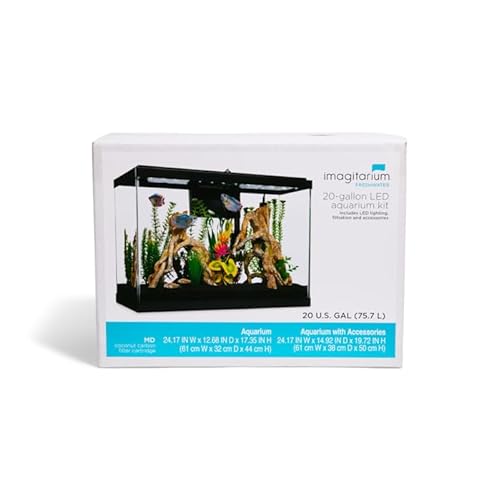 Imagitarium LED Aquarium Kit 24.17" W X 17.35" H 20 Gallons