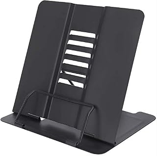 Book StandReading StandMulti-Function Metal Easel Book Holder, Portable Adjustable Metal Book Stand, for Books/Mobile Phone Copy Holder Easel Music Stand Stand, Black