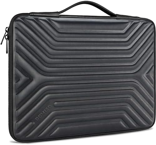 DOMISO 15.6 Inch Shockproof Waterproof Laptop Sleeve with Handle Lightweight Soft EVA Tablet Case for 15.6" Laptops/Apple/Lenovo IdeaPad/Acer Aspire E15 / HP Envy 15 / Dell/ASUS, Black