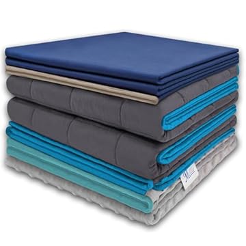 Mellie Luxury Weighted Blanket Adult Set or Stress, Insomnia, Anxiety Relief Weight Blanket for Autism and ADHD (60x80 | 15lbs | Blanket + 2 Covers)
