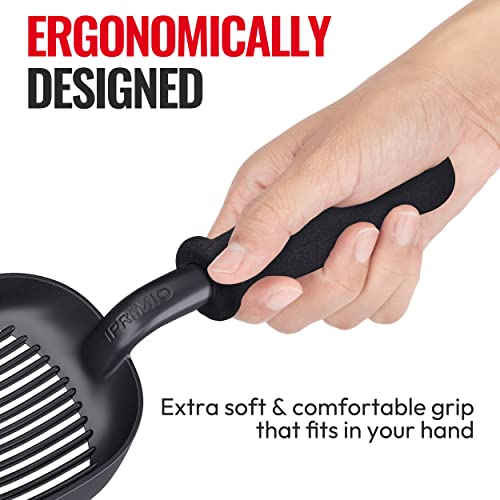 iPrimio 猫トイレ用スコップ 大型スコップ 握りやすいソフトハンドルで手が痛くならない 使いやすい 猫砂スコップ スクープモンスター 大きい シャベル 特許取得 ネコトイレ 黒 猫砂のお手入れ 丈夫 5枚目